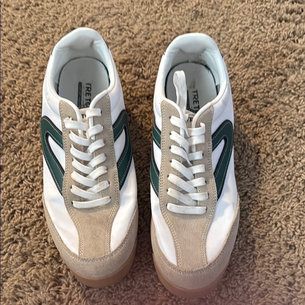 Tretorn White and Green Sneakers Retro-Inspired Casual Comfort